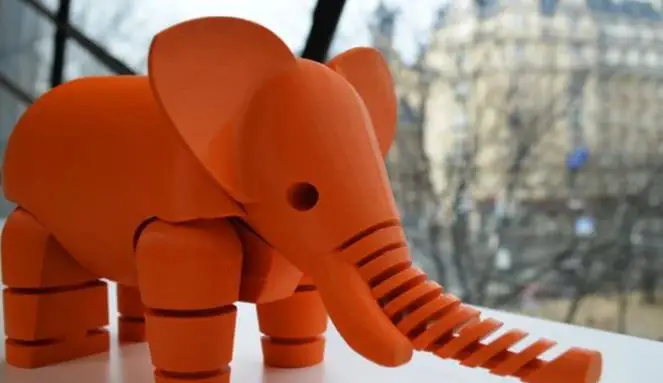 PLA 3D printed elephant